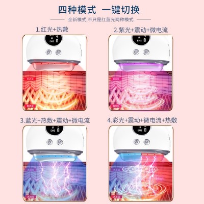 家用美容仪EMS微电流面部导入仪按摩美颈仪红蓝光震动加热筋膜刀图3