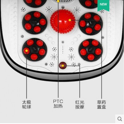 志高全自动按摩足浴盆家用恒温洗脚盆电动加热泡脚桶豪华高 桶足浴图2
