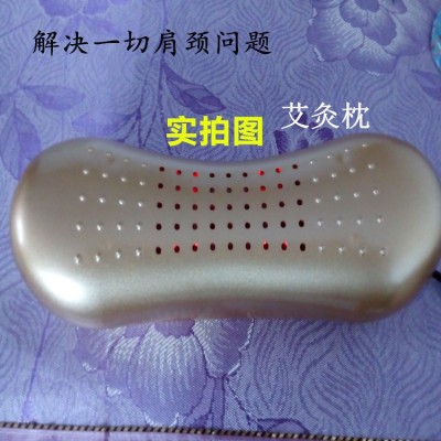 批发温灸养生黄金颈椎按摩枕头 家用便携式艾灸枕 颈部枕批发图2