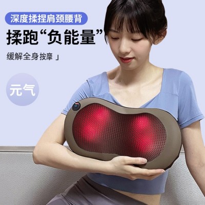 充电肩颈按摩枕椎按摩器仪多功能腰部腰椎背全身电动枕头车载家用2个图2