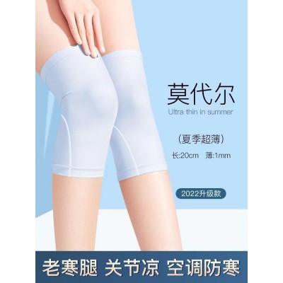 莫代尔夏季超薄款护膝盖男女士关节保暖老寒腿夏天防寒空调房护套2件图4
