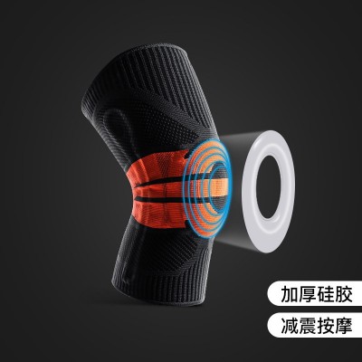 夏季户外运动篮球护膝健身跑步骑行登山半月板针织硅胶弹簧护具图2