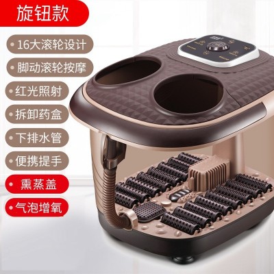 熏蒸足浴盆气泡全自动电动加热恒温家用洗脚盆足疗按摩器泡脚桶深图4