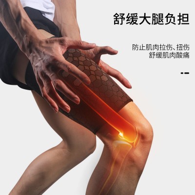 跨境厂家高弹运动护大腿护具骑行篮球足球防大腿肌肉拉伤护腿护膝图2