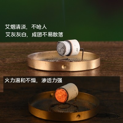 正宗蕲艾柱批发纯艾绒手工艾灸条艾草艾叶艾灸罐家用湖北蕲春厂家图4