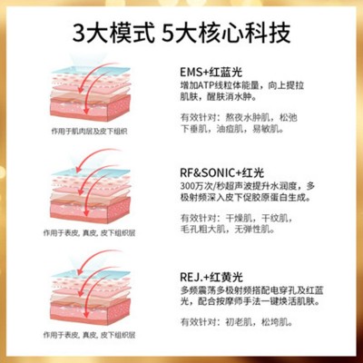 IP联名款ems微电流热玛吉脸部提拉紧致导入仪 家用光子嫩肤RF射频图2