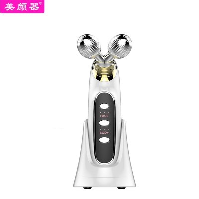 电动脸部按摩仪EMS微电流导入仪双球滚轮美容仪家用提拉紧致V脸仪图5