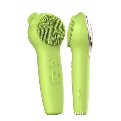 新款电动洁面仪 硅胶面部洗脸器毛孔清洁刷IPX7级防水热敷导入仪图4