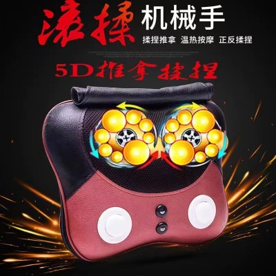 颈椎按摩器仪多功能全身靠垫腰背部肩部脊椎电动家用车载按摩枕头图2