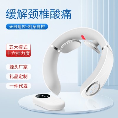 颈部按摩仪热敷脉冲护颈仪usb电动颈椎按摩器红外线颈椎按摩仪图2