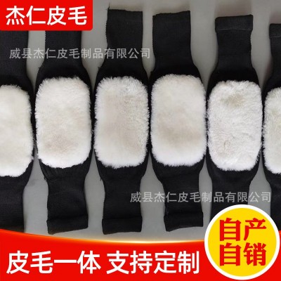 冬季羊毛护膝盖保暖老寒腿中老年人加绒加厚防寒真皮膝关节护腿图2