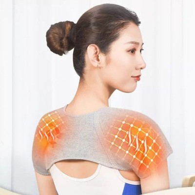 厂家供应肩颈椎坎肩睡觉护肩保暖男女肩膀防寒自发热周艾草图2