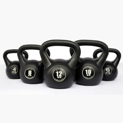 男女家用2kg 4kg 6kg8kg浸塑壶铃球提壶哑铃练臂肌提臀健身器材图2