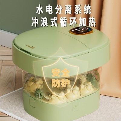 新款可折叠泡脚桶足浴盆全自动洗脚盆电动按摩加热家用恒温足疗机图1