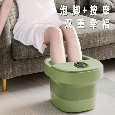 新款可折叠泡脚桶足浴盆全自动洗脚盆电动按摩加热家用恒温足疗机图3