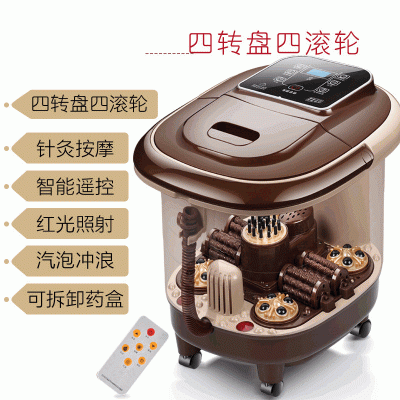 电洗养生加热薰蒸腿部按摩器家用滚轮泡脚神器足浴桶会销礼品批发图2