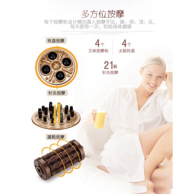 自动花洒气泡高深按摩洗脚桶蒸汽棕色便携洗脚保恒温全自动足浴盆图2