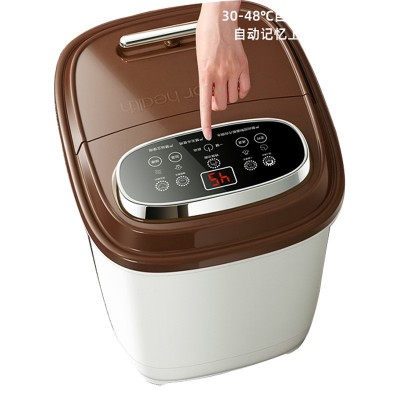 自动花洒气泡高深按摩洗脚桶蒸汽棕色便携洗脚保恒温全自动足浴盆图7