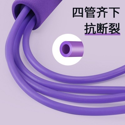脚蹬拉力器四管减肚子仰卧起坐辅助器女健身瑜伽器材家用卷腹绳图2