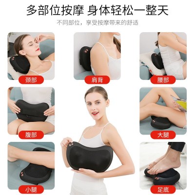 跨境电动颈椎按摩枕批发多功能车载家用肩颈按摩器腰腹背部按摩仪图3