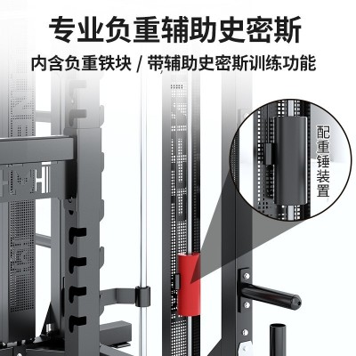 自由深蹲架商用悍马框式杠铃卧推架家用举重台健身房史密斯龙门架图4
