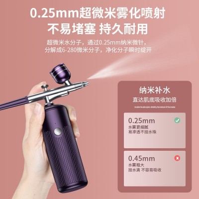 家用手持注氧仪 面j部高压喷雾补水仪 喷枪导入美容院批发图2