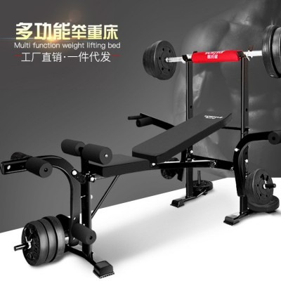 生产销售举重床卧推架多功能综合训练器批发家用健身器材图2