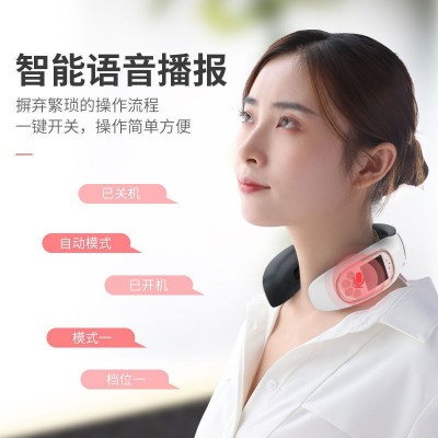 电动颈部按摩仪礼品脉冲加热护颈仪脖子多功能颈椎按摩器厂家批发图4