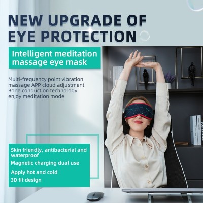 新款眼睛按摩仪骨传导蓝牙音乐热敷按摩眼罩eye massager跨境专供图2