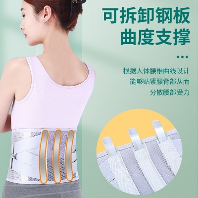 代发腰围护腰加压健身护腰带 男女通用透气护腰带 带钢板运动护腰图2