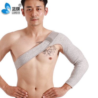 运动护单肩男女长袖可调节棉质吸汗肩部加压护臂护肘肩周损伤护具图4