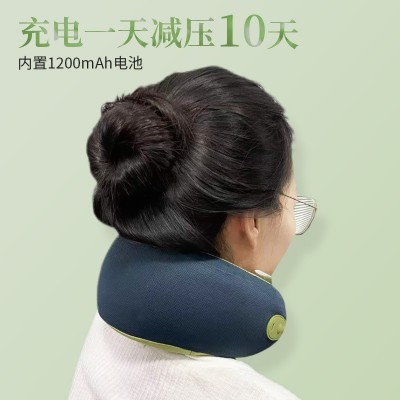 护颈仪颈椎按摩仪U枕按摩加热家用护理按肩按腰颈部按摩仪仿真人图2