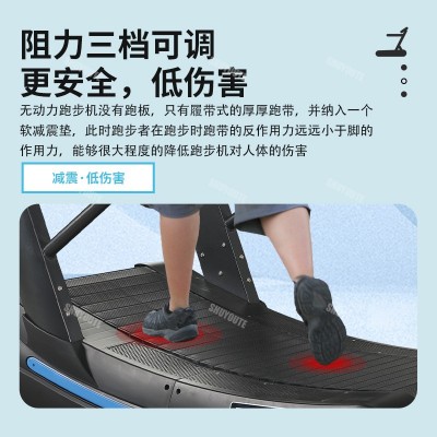 豪华弧形机械不插电宽跑台 家用商用曲面履带式 无动力跑步机图3