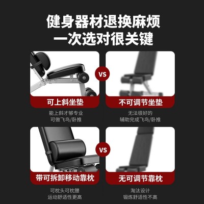 哑铃凳折叠仰卧起坐辅助器健身器材家用椅子多功能锻炼板卧推凳男图2