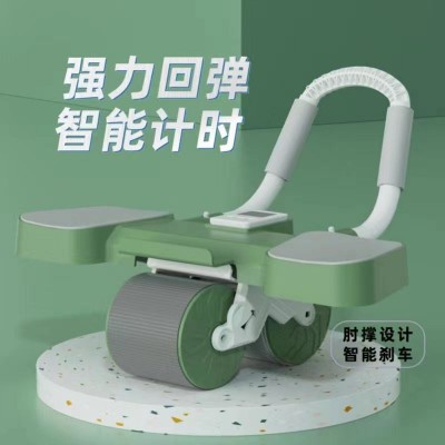 健腹轮练腹肌健身器材自动回弹收腹神器男士家用卷腹轮滚轮健腹器图1