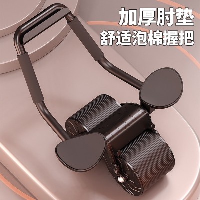 健腹轮练腹肌健身器材肘撑回弹健腹轮收腹器家用卷腹轮滚轮健腹器图2