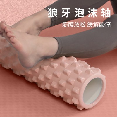 EVA泡沫轴狼牙棒瑜伽柱 健身按摩棒肌肉放松器45cm琅琊空心瑜珈柱图3