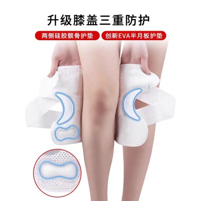 日本第八代硅胶薄款透气运动护膝半月板防护损伤恢复女男运动跑步图2
