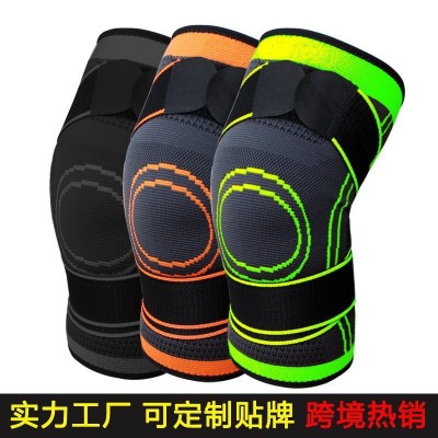 绑带加压透气缠绕运动护膝跑步骑行篮球加压运动护膝厂家批发护具图4
