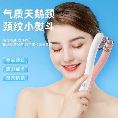 跨境滚轮瘦脸神器V脸家用按摩仪微电流小双下巴提拉紧致美容仪器图2