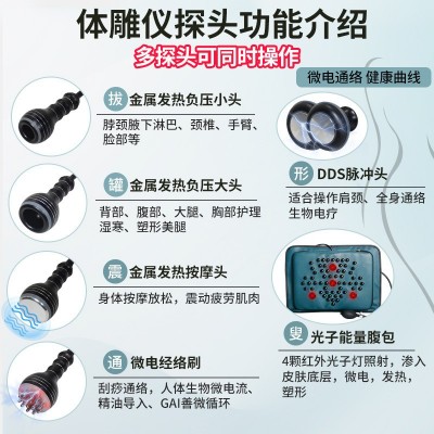 经络养生仪美容院拔罐推背仪器dds生物电热疗仪身体按摩器图2