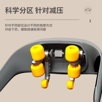 斜方肌肩颈疏通颈椎按摩器颈部家用夹揉捏加热多功能按摩披肩厂家图3