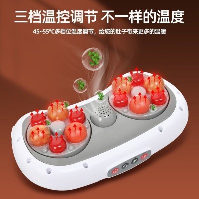 砭石揉腹仪全自动家用揉肚子的神器腰部按摩器双头电动腹部按摩仪图2