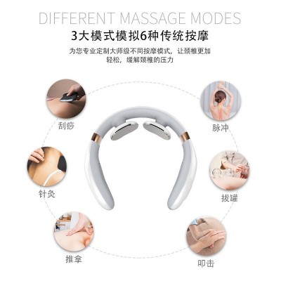 智能颈椎按摩仪器 便捷式迷你电动肩颈热敷脉冲按摩仪颈部护理仪图4