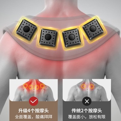 颈椎按摩器肩颈按摩仪捶打腰背部按摩披肩颈肩按摩仪图2