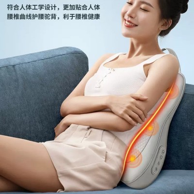 颈椎按摩器家用肩颈椎揉捏枕按摩仪腰部背部全身按摩靠垫图2