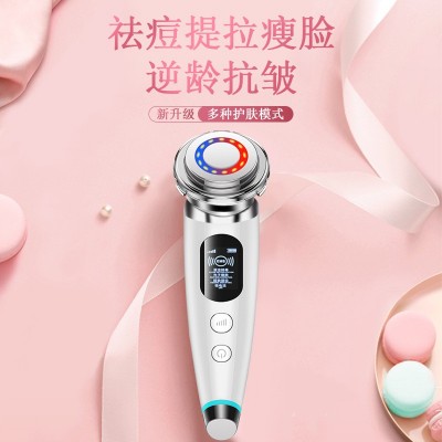 新款彩光温热面部震动导入仪离子导入导出仪面部美容仪按摩器图3