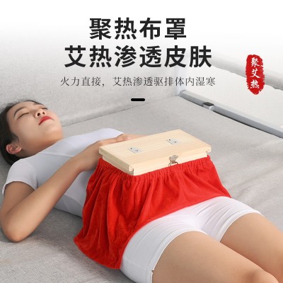 六针柱艾灸盒木制通用全身腹部家用随身灸艾灸具木盒无烟艾条熏盒图3