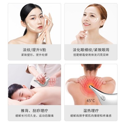 美颈仪小海豚美容仪微电流导入仪震动提拉彩光脸部仪器热敷刮痧仪图3