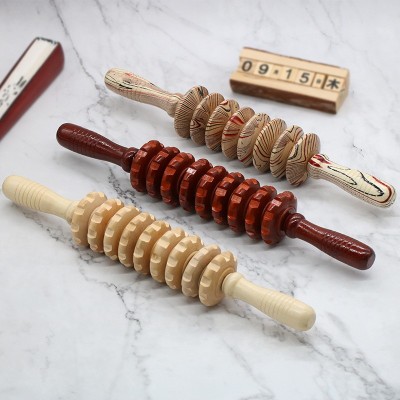 按摩器新款木制家用健身用品 腹部训练木纹腿部按摩器材工厂批发图3